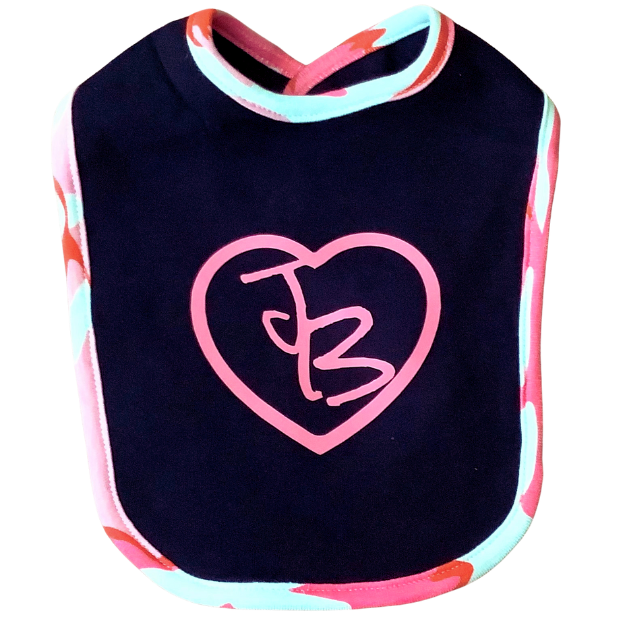 Pink Camo Black Logo Bib