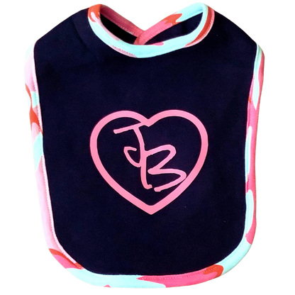 Pink Camo Black Logo Bib