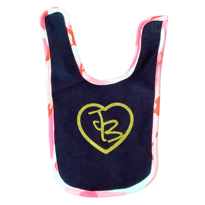 Pink Camo Black Logo Bib