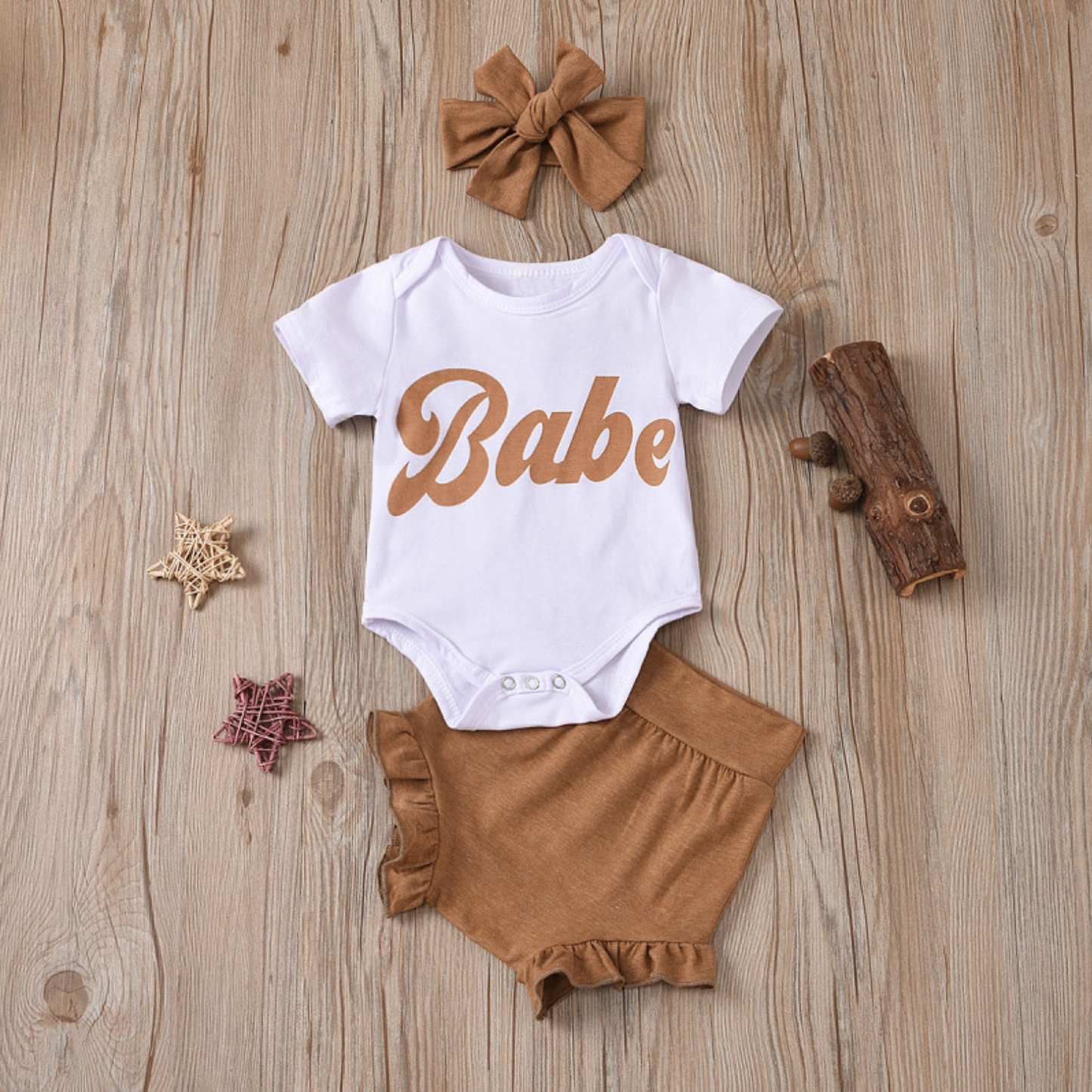 Hey Babe, Short Sleeve Bodysuit Set