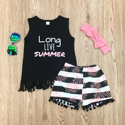 Long Live Summer Sleeveless Tank and Patterned Short Set