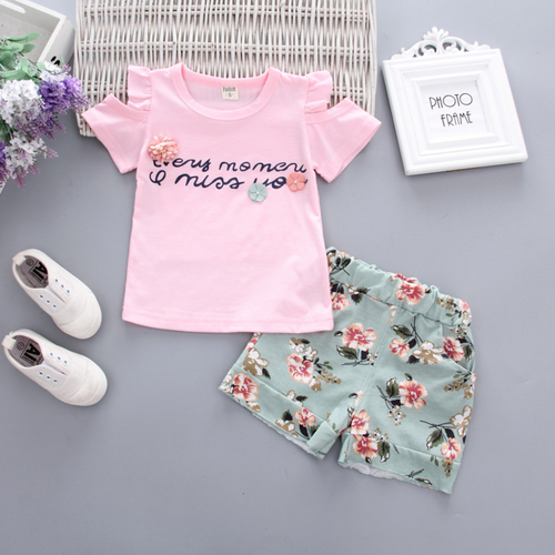 Every Moment, Floral Short Sleeve and Floral Shorts Set (Pink or White)