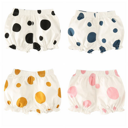 Polka Dot Bubble Shorts (Gray/Pink/Blue/Black)